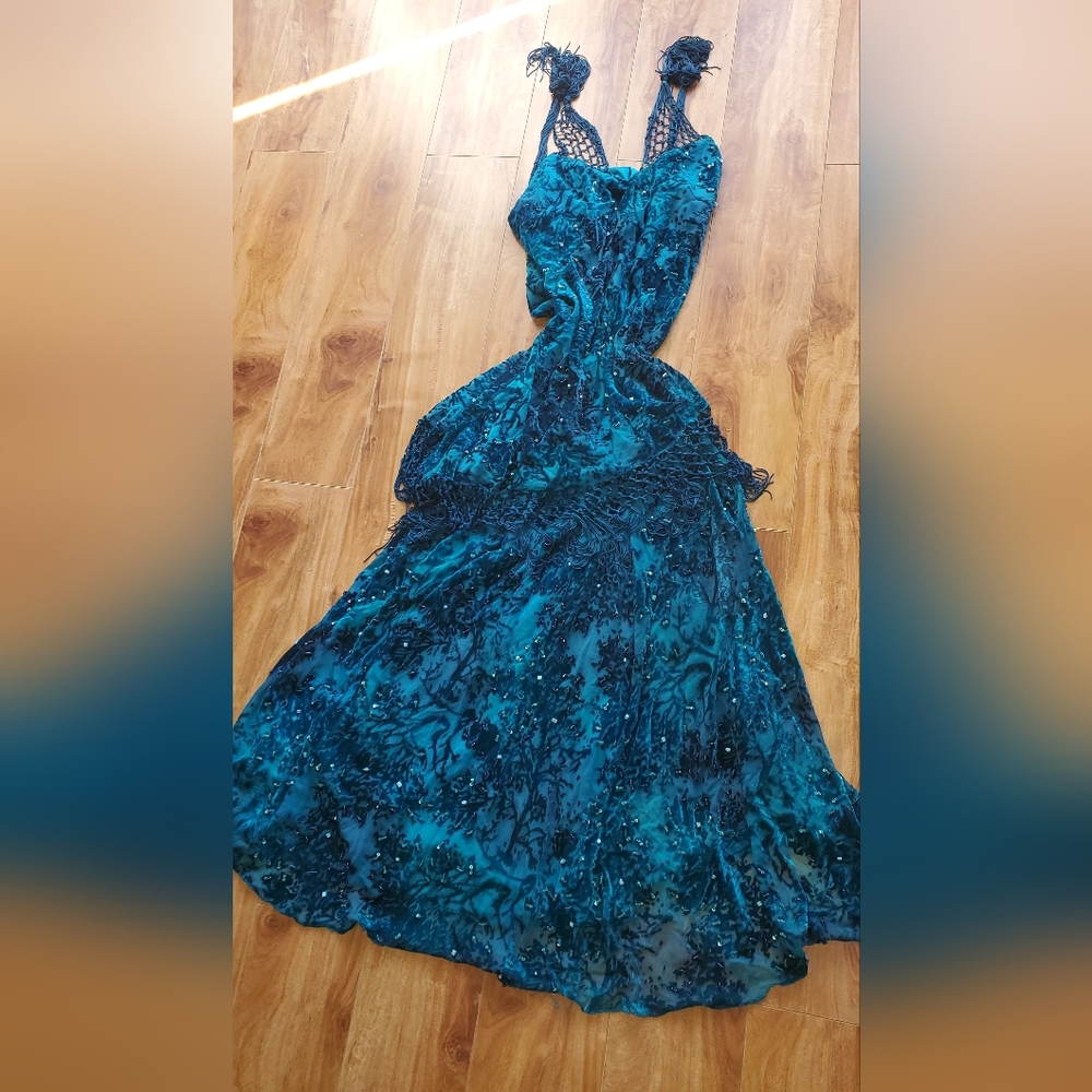 Beaded Blue Dress